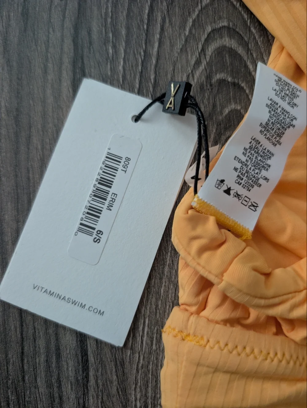 Vitamin A Sienna Top High Cut/Waisted‎ Bottoms Honeycomb Ribbed Bikini NWT